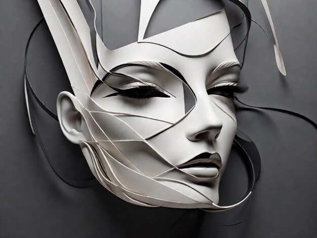 Zdjęcie abstrakcyjny kształt twarzy ilbex doskonałe wykorzystanie