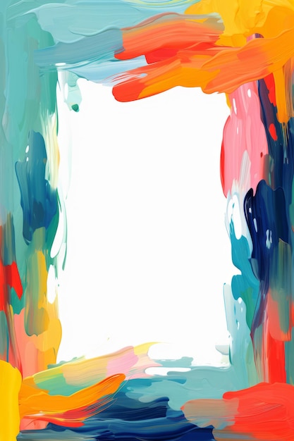 abstrakcyjny obraz kwadratowej ramki z rozpryskami farby