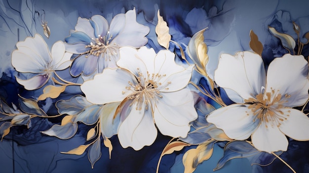 abstrakcyjny obraz kwiatowy tapeta nowoczesna sztuka tło luksus nowoczesny wzór