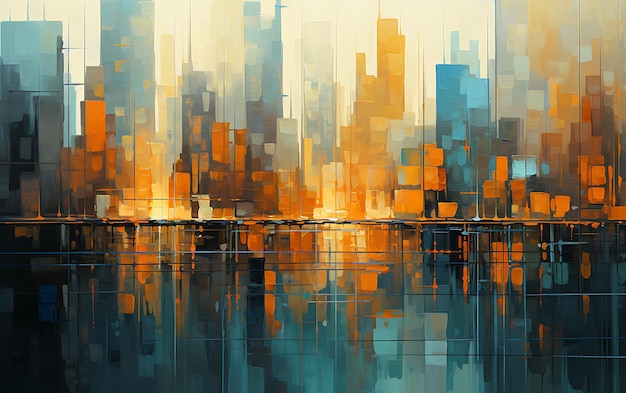abstrakcyjny obraz panoramy miasta