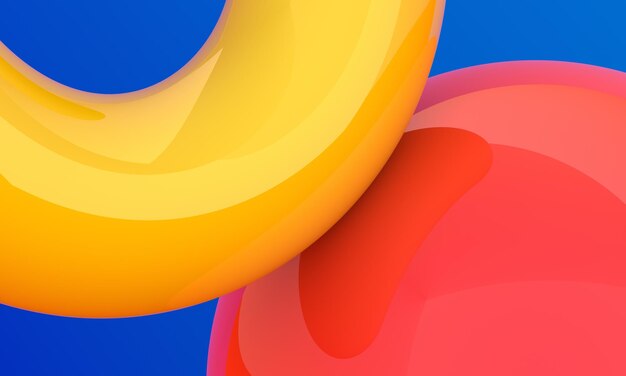 Abstrakcyjny render 3D minimalistycznej kompozycji