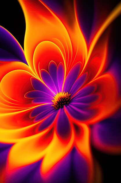 abstrakcyjny świecący kwiat