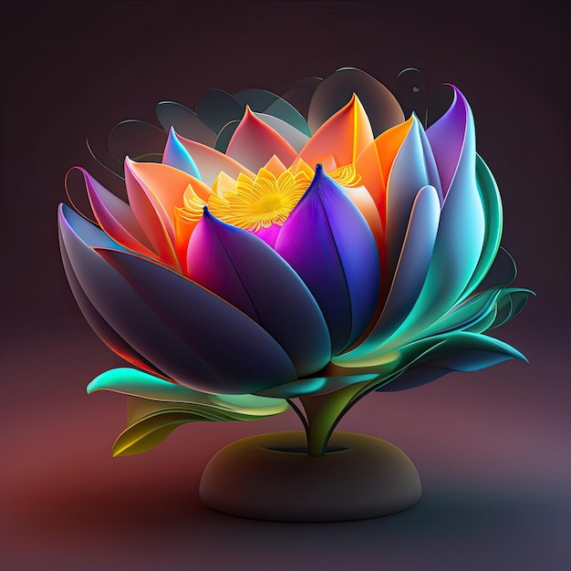 abstrakcyjny świecący kwiat