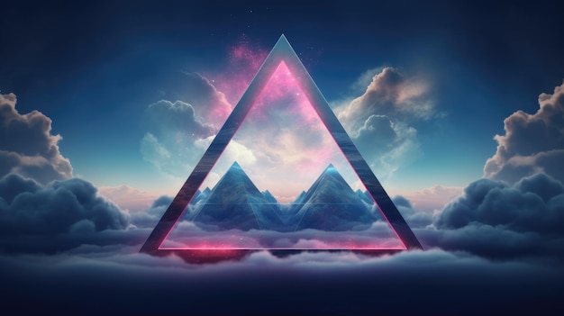 Abstrakcyjny trójkąt w chmurach