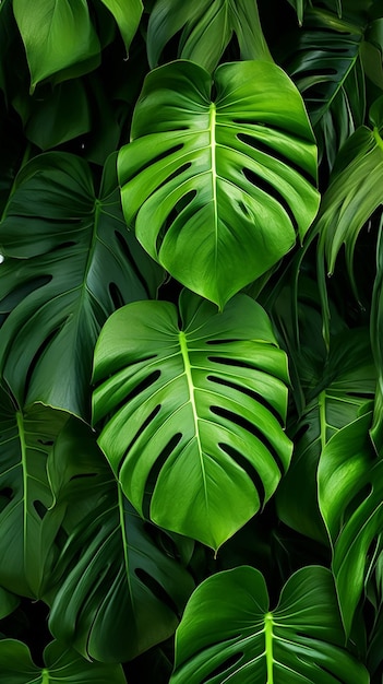 abstrakcyjny tropikalny monstera tekstura liści liście natura zielona