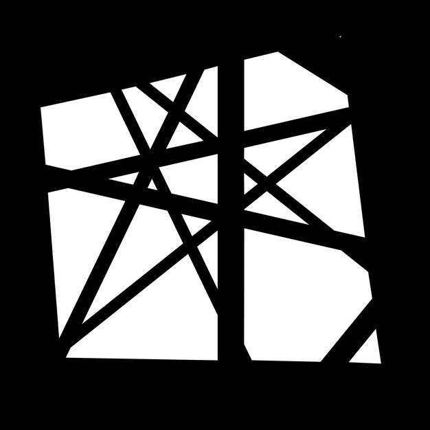 Abstrakcyjny wzór geometryczny z diagonalnymi czarnymi liniami Silhouette of Gobos Line Stripped Window Light Texture Pattern Light Shadow Effect Rendering 3d