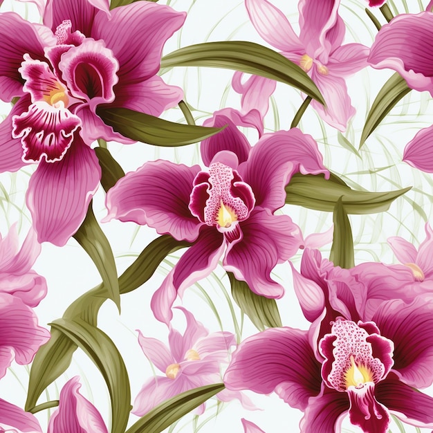 Abstrakcyjny wzór orchidei do dekoracji domowej