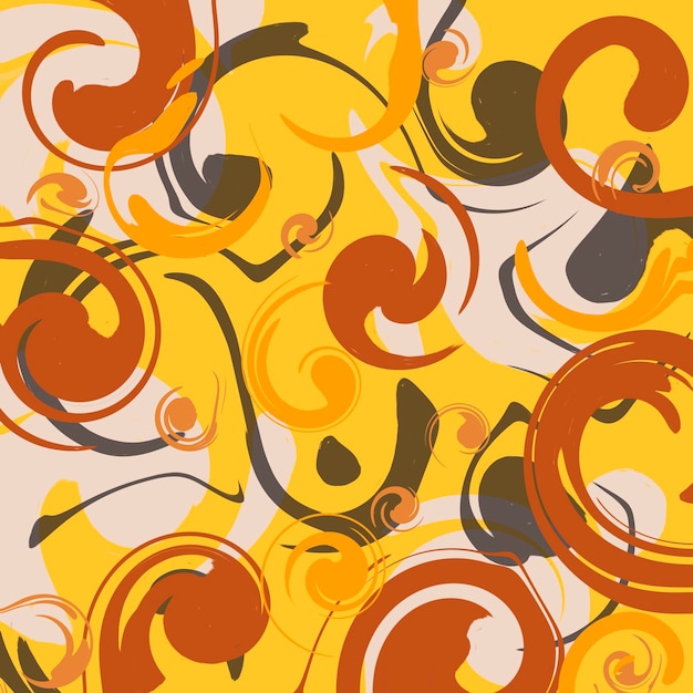 Abstrakcyjny wzór pomarańczowo-żółte kulki
