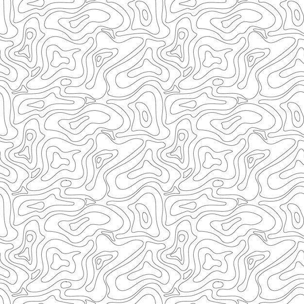 Abstrakcyjny wzór topograficzny z falowymi liniami bezszwówny ilustracja wektorowa do drukowania tapety tekstylnej