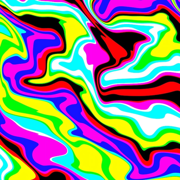 Zdjęcie abstrakcyjny wzór w niebiesko-różowych i zielonych kolorach psychedeliczny wzór