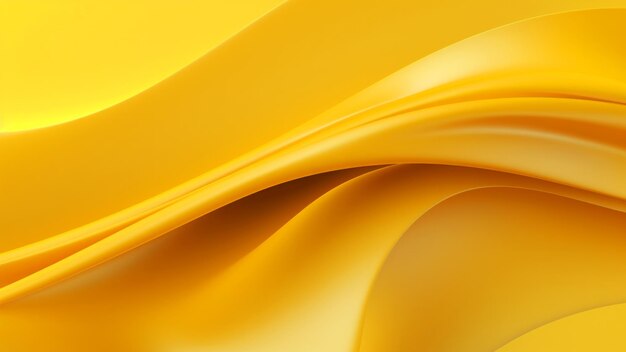 Abstrakcyjny żółty design z gładkimi zakrzywkami i miękkimi cieniami na czystym nowoczesnym tle