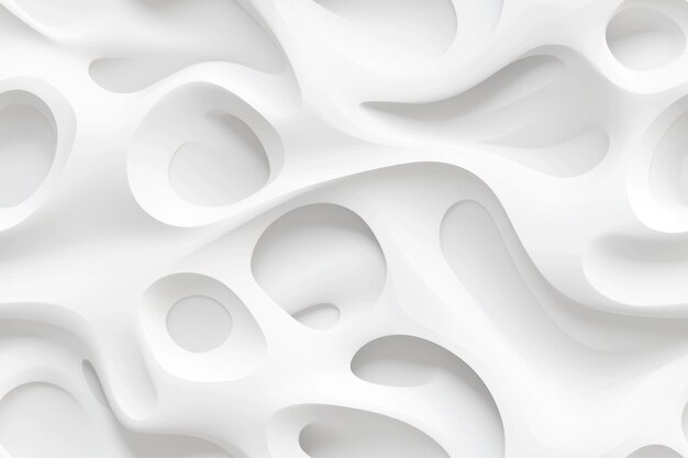 Abstrakt 3d białe tło organiczne kształty bezszwonowa tekstura wzoru