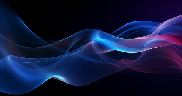 Zdjęcie abstrakt błękitna forma fali światła gładkie błękitne światło pasma fali tła