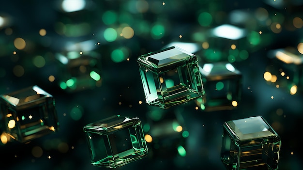 Abstrakt Emerald Glass Circuitry Green Tech Marvel