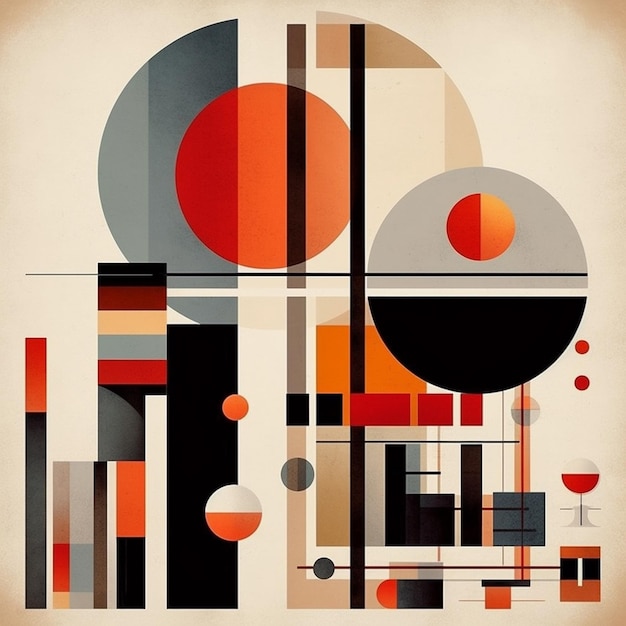 Abstrakt Geometryczna elegancja Wpływ Bauhausa na nowoczesne projektowanie