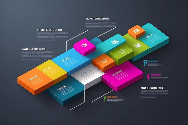 Zdjęcie abstrakt ilustracja cyfrowa 3d infografika ilustracja wektorowa może być używana do projektowania stron internetowych