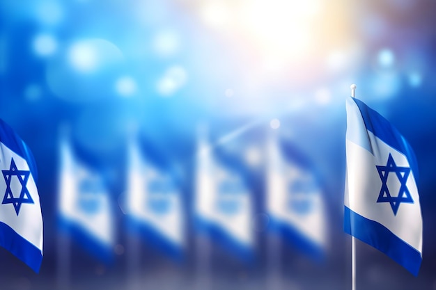 Abstrakt Izrael patriotyczne tło niebieskie i kolory flagi
