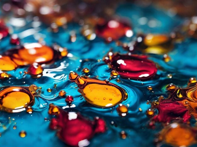 Zdjęcie abstrakt kolorowy płynny olej akrylowy błyszczący marmurowy tło
