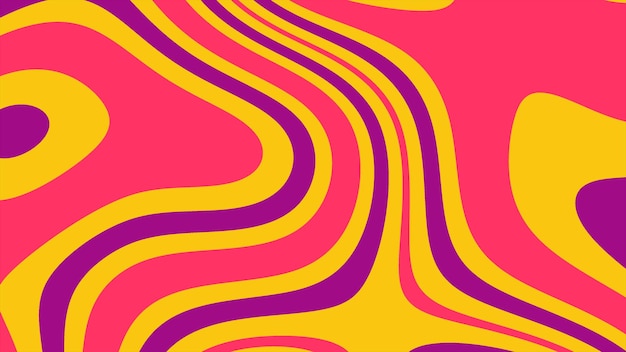 Abstrakt Retro Psychedeliczne Fale