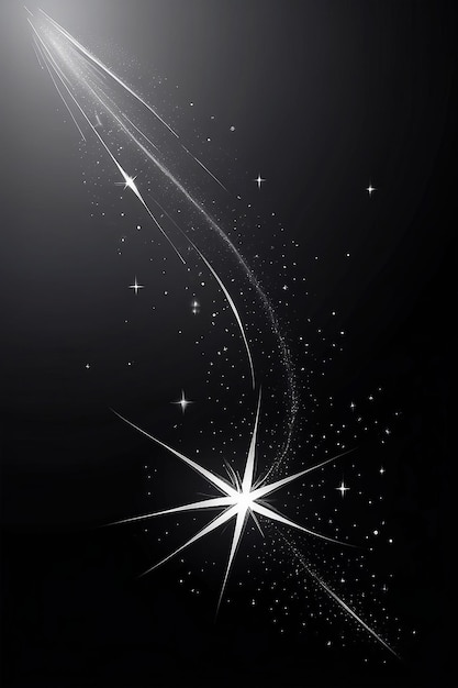Zdjęcie abstrakt wektor spadającej gwiazdy
