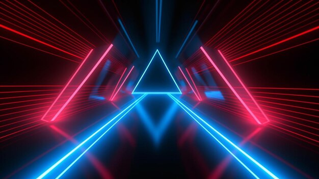Abstrakt z neonowymi światłami ilustracyjnymi