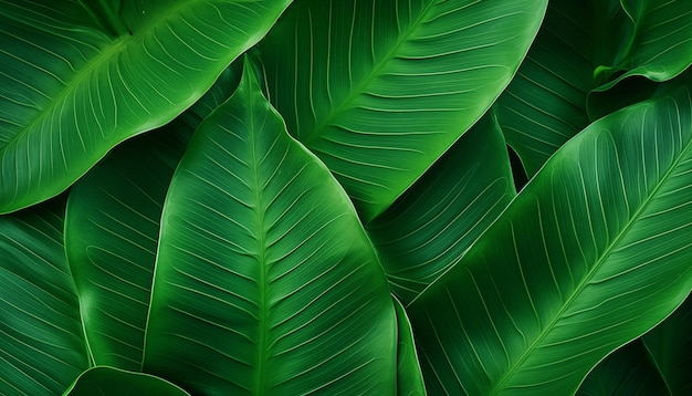 Abstrakt zielona tekstura liści natura tło tropikalny liść