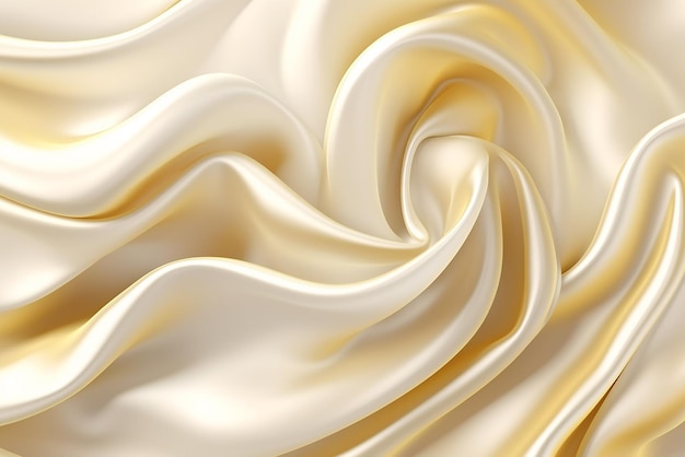 Abstrakt Złoty jedwabny wektor tła Luksusowa biała tkanina lub płynna fala stworzona za pomocą generatywnej sztucznej inteligencji