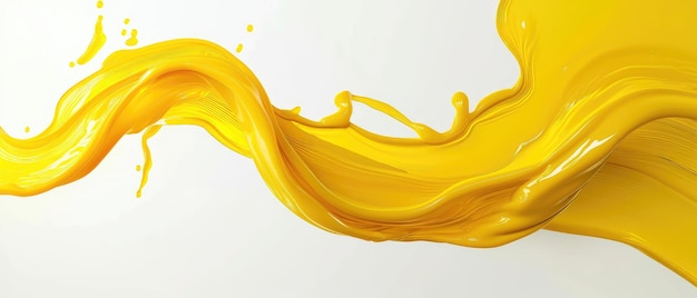 Abstrakt Żółty płyn w ruchu