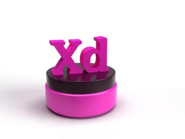 Adobe logo XD, 3d