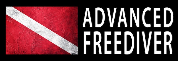 Advanced Freediver Diver Down Flag Flaga do nurkowania