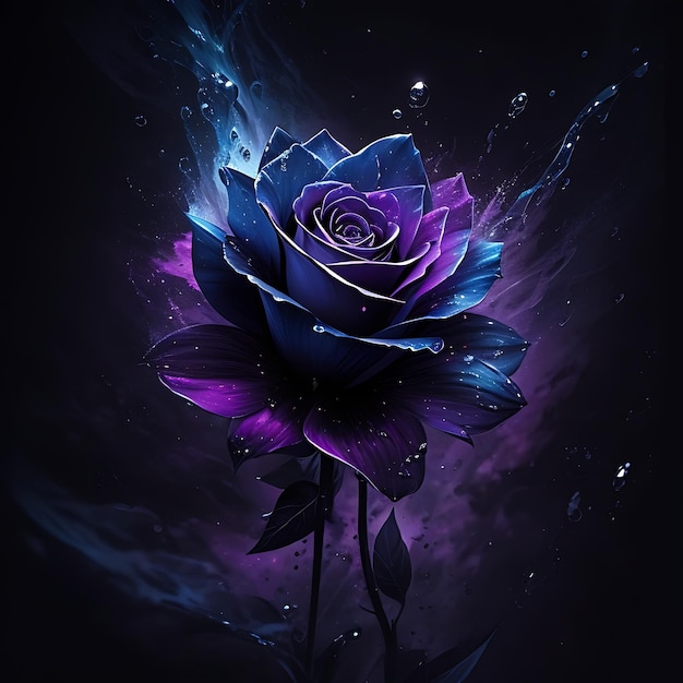 Aesthetic Starry Rose Flower Splash Arts Unikalne wzory koszulek w różnych kolorach