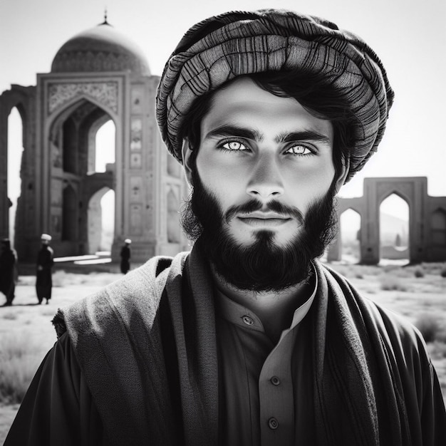 Afgańczycy Pathaan Mystique fascynujące zdjęcie pokazujące urok niebieskookiego uroku