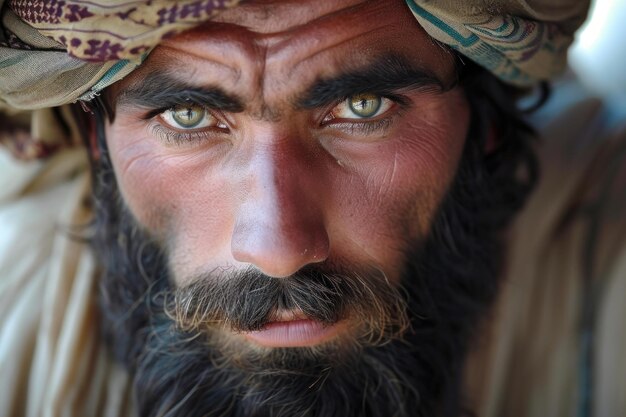 Afganistan męska twarz Generate Ai