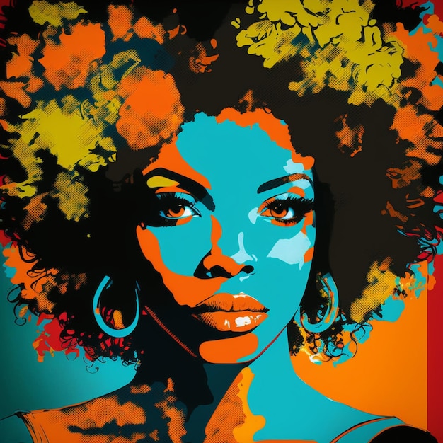 Afroamerykanka pop-art, Afroamerykanka, czarna dziewczyna