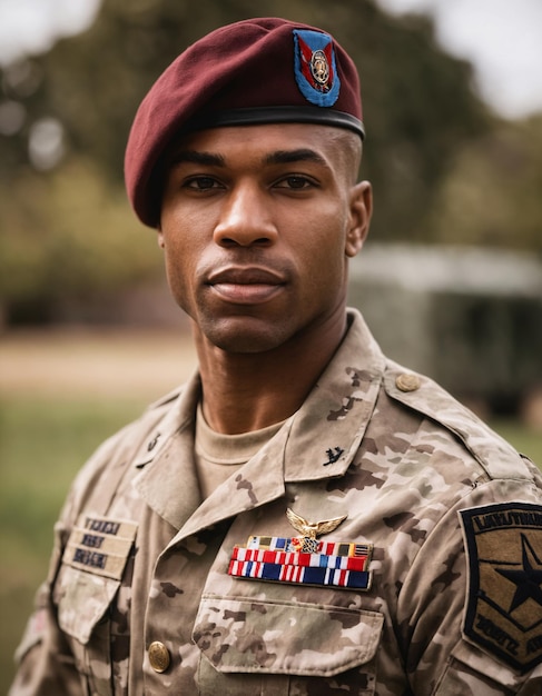 Afroamerykański żołnierz.