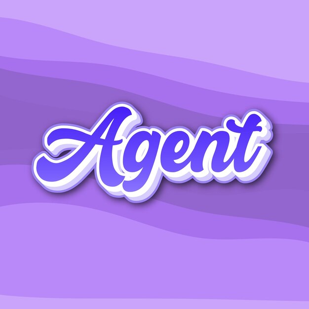 Agent Text Purple Cool JPG