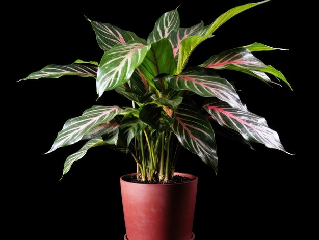 Aglaonema Chinese Evergreen Studio Shot izolowany na jasnym tle Generacyjna sztuczna inteligencja