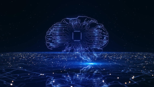 AI Brain - cyfrowa reprezentacja sztucznej inteligencji i sieci neuronowych