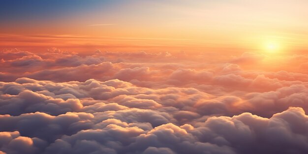 Zdjęcie ai generated ai generative powietrze chmury niebo krajobraz tło z góry widok grafika
