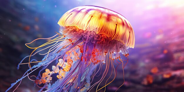 AI Generated AI Generative Sea podwodna meduza Meduza Grafiki graficzne