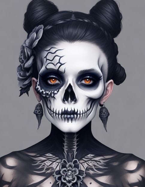 Ai Generated Skull Picture Design (Generowany projekt obrazu czaszki)