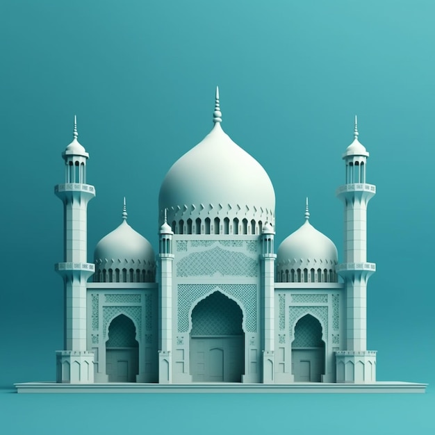 AI Generatywny piękny meczet z miejsca kopiowania