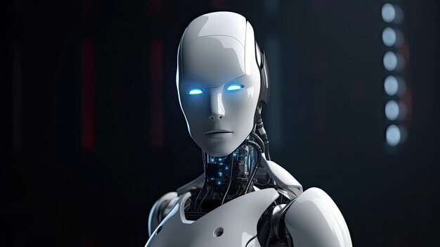 AI humanoidny robot sztuczna inteligencja lub maszyna