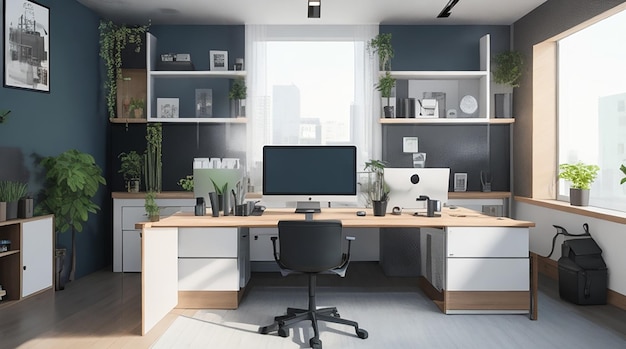 AI Office Designer Napisz o sztucznej inteligencji, która stale przeprojektowuje układ Twojego domowego biura