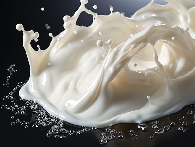 AI Splash świeżego mleka