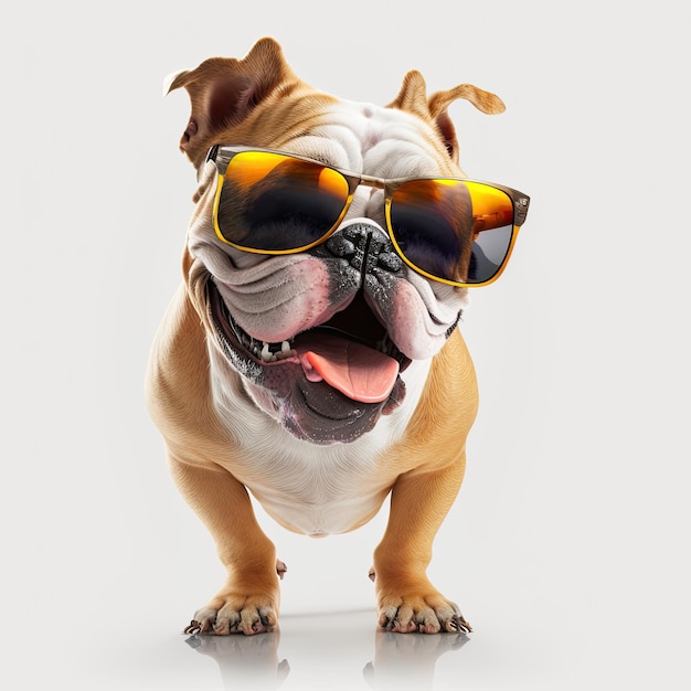 Ai wygenerował psa ilustracyjnego w okularach przeciwsłonecznych