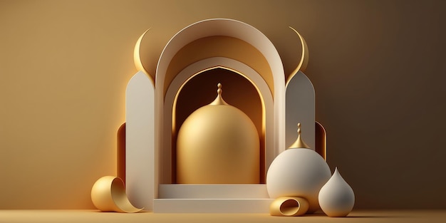 Ai wygenerowała ilustrację muzułmańskiego meczetu