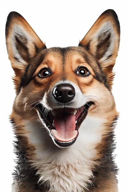 AI wygenerowała ilustrację szczęśliwego uśmiechniętego psa