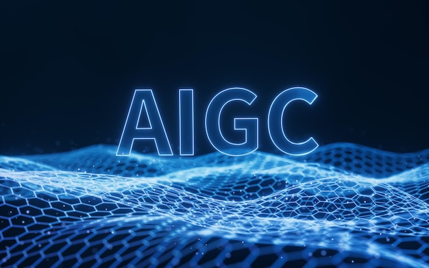 AIGC koncepcja nauki i technologii renderowania 3d