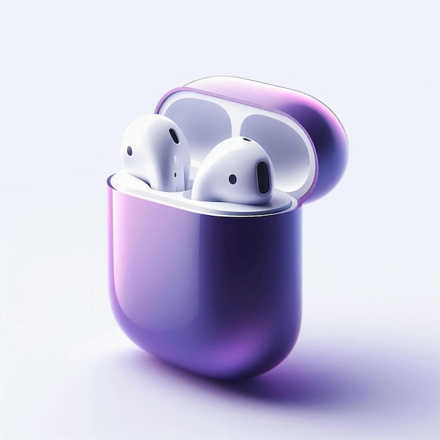 Zdjęcie airpods fioletowe